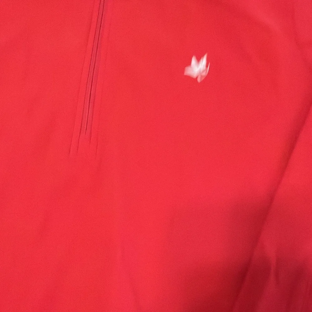 Zero Restriction Mens L Pullover Golf Tour Series 1/4 Zip Jacket Red